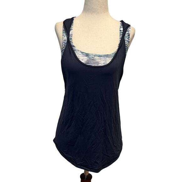 LULULEMON Women's Ready & Go Tank In Inkwell/Blurry Belle Multi - Picture 1 of 9